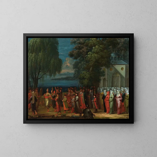 Armenische Hochzeits-Gemälde - Jean-Baptiste Vanmour — gerahmtes Bild an der Wand