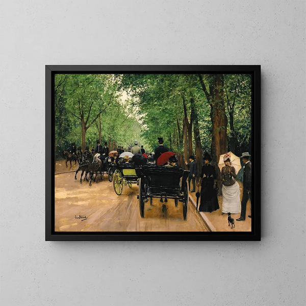Holz des Boulogne - Jean Béraud — gerahmtes Bild an der Wand