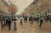 Boulevard Poissonnière im Herbst - Jean Béraud — Ansicht des Kunstwerks