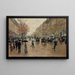 Boulevard Poissonnière im Herbst - Jean Béraud — gerahmtes Bild an der Wand