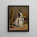 Frau sitzend vor einem Gemälde - Jean Béraud — gerahmtes Bild an der Wand
