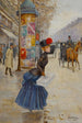 Junge Frau überquert den Boulevard - Jean Béraud — Ansicht des Kunstwerks
