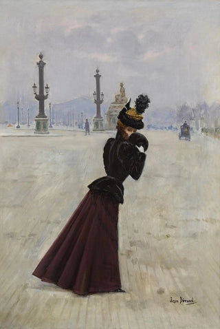 Jean Braud - Jeune femme place de la Concorde.webp