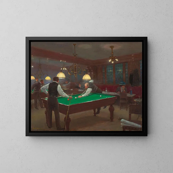 La Partie de billard - Jean Béraud — gerahmtes Bild an der Wand