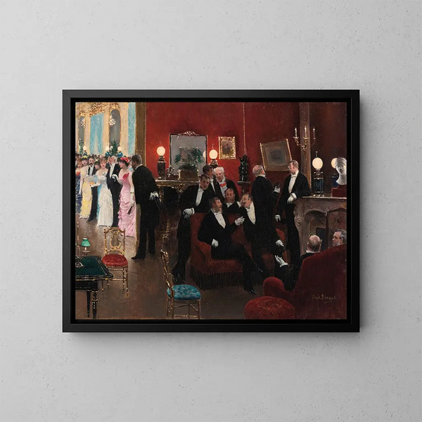 La réception - Jean Béraud — gerahmtes Bild an der Wand