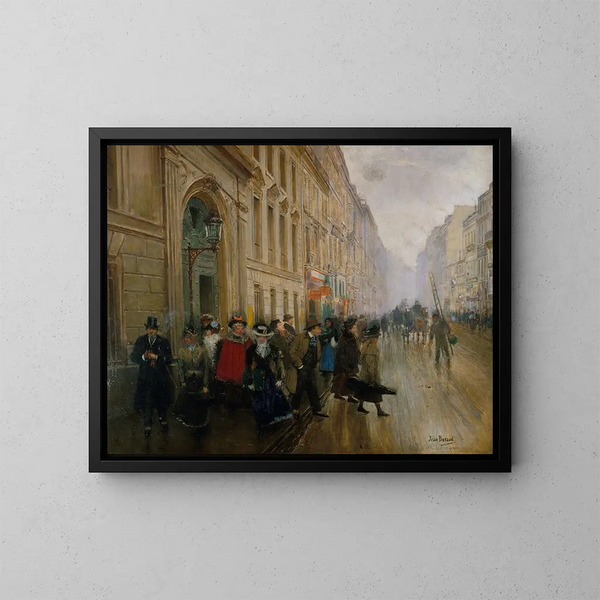 La sortie du conservatoire - Jean Béraud — gerahmtes Bild an der Wand