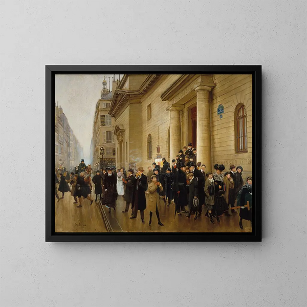 La sortie du lycée Condorcet - Jean Béraud — gerahmtes Bild an der Wand