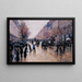Le boulevard Poissonnière sous la pluie - Jean Béraud — gerahmtes Bild an der Wand