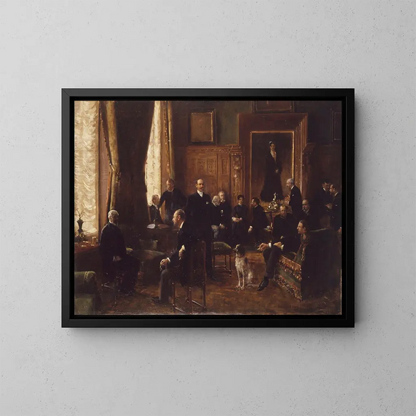 Das Wohnzimmer der Gräfin Potocka - Jean Béraud — gerahmtes Bild an der Wand