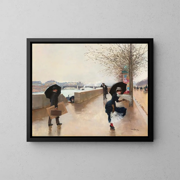 Der Wind - Jean Béraud — gerahmtes Bild an der Wand