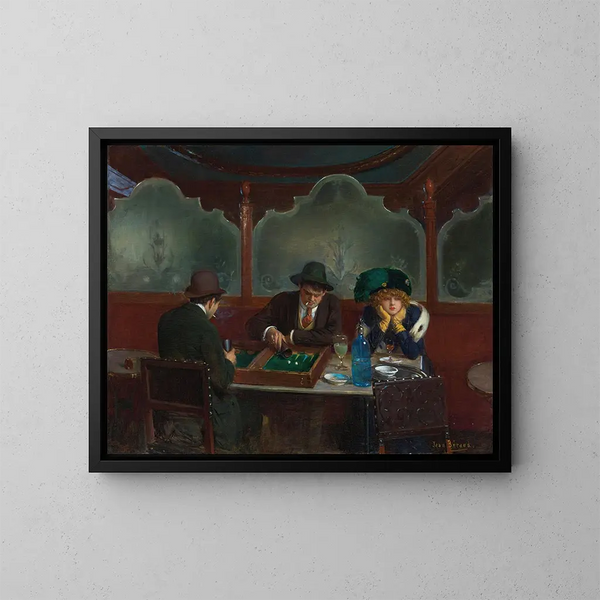 Die Boulespieler - Jean Béraud — gerahmtes Bild an der Wand