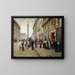 Ausgang der Arbeiterinnen des Hauses Paquin - Jean Béraud — gerahmtes Bild an der Wand