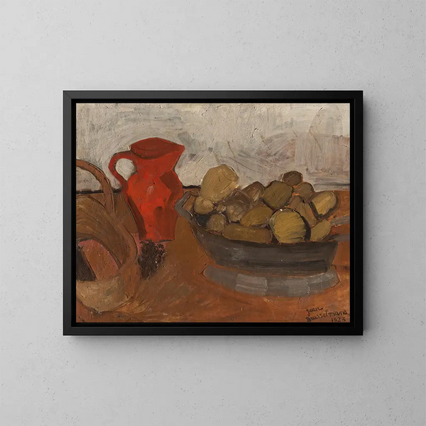 Stillleben mit rotem Krug - Jean Brusselmans — gerahmtes Bild an der Wand