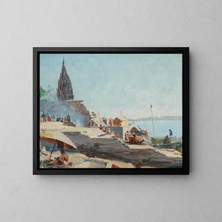 Jean Celestin Tancrede Bastet - Benares on the Ganges Indias spiritual capital.webp