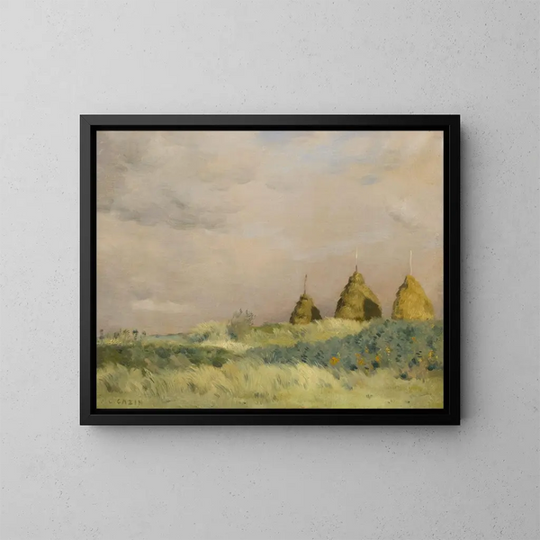 Die drei Haufen - Jean-Charles Cazin — gerahmtes Bild an der Wand