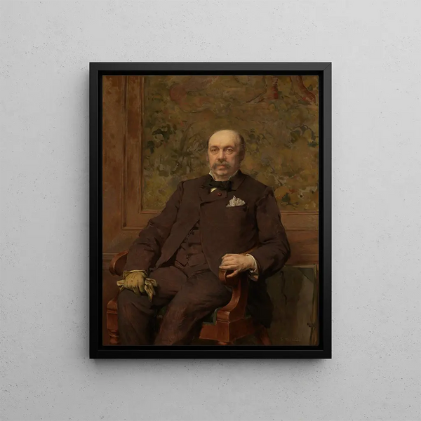 Selbstporträt - Jean François Portaels — gerahmtes Bild an der Wand