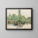 Mädchen vor Saint-Germain-l'Auxerrois - Jean François Raffaëlli — gerahmtes Bild an der Wand