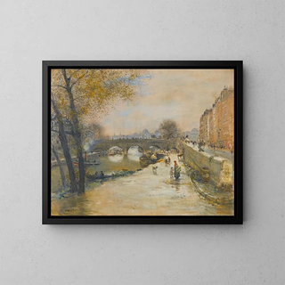 Jean Franois Raffalli - Le Quai Devant Le Pont Neuf.webp