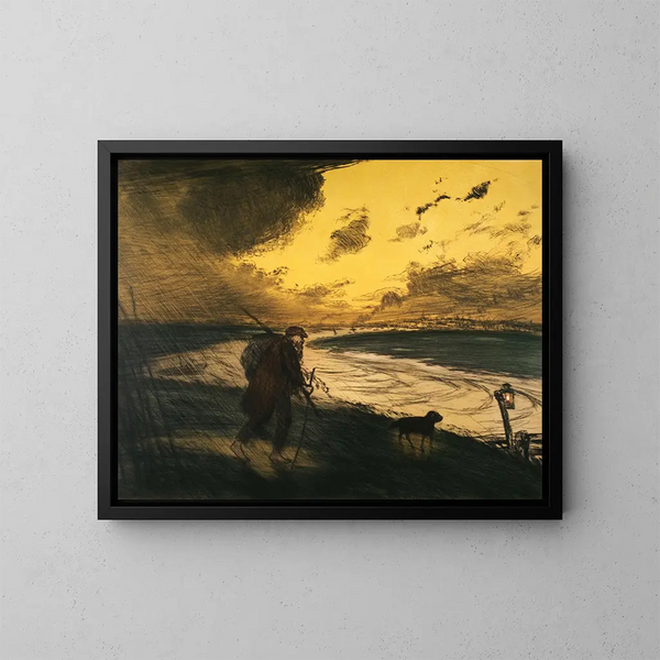 L'orage - Jean François Raffaëlli — gerahmtes Bild an der Wand