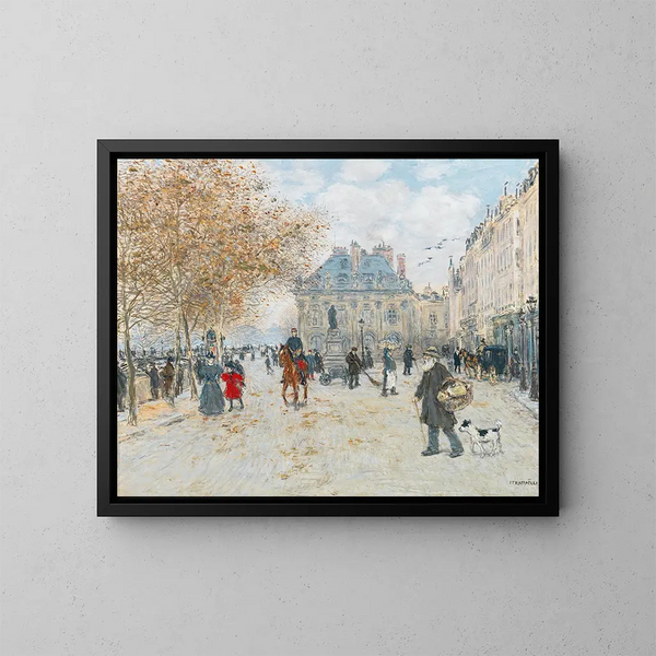 Le quai Malaquais à Paris - Jean François Raffaëlli — gerahmtes Bild an der Wand