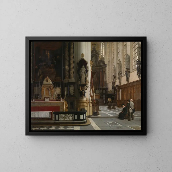 Innenansicht der Kirche Saint-Paul in Antwerpen - Jean Geeraerts — gerahmtes Bild an der Wand