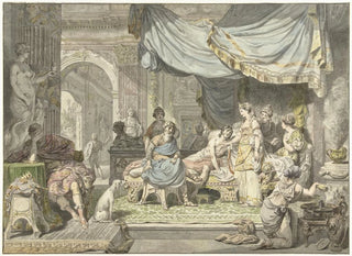 Antiochus versucht, seine Liebe zu seiner Mutter Stratonice zu verbergen - Jean Grandjean — Ansicht des Kunstwerks
