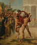 Diagoras, triumphierend von seinen Söhnen getragen - Jean Guillaume Rosier — Ansicht des Kunstwerks