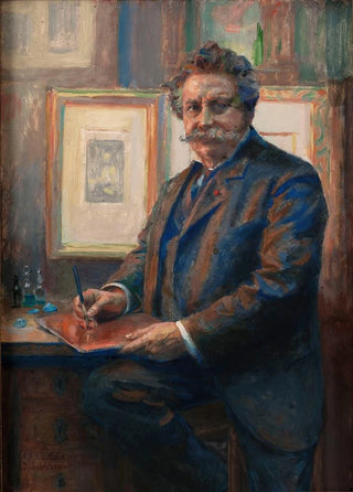Jean Joseph Weerts - Portrait de Charles Albert Waltner dans son atelier.webp
