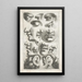 Details de visages - Jean Lepautre — gerahmtes Bild an der Wand