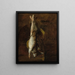 Ein toter Hase und eine Tasche - Jean Siméon Chardin — gerahmtes Bild an der Wand