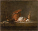 Stillleben mit Küchenutensilien und Gemüse - Jean Siméon Chardin — Ansicht des Kunstwerks