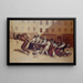Les Parisiens tirant le diable par la queue - Jean Veber — gerahmtes Bild an der Wand