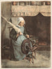 La Femme filant à L'Aieule - Jeanne Graines — Ansicht des Kunstwerks
