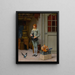 Der neue Gehilfe - Jehan Georges Vibert — gerahmtes Bild an der Wand
