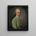 Der Postminister Frederik Hauch in seiner Jugend - Jens Juel — gerahmtes Bild an der Wand