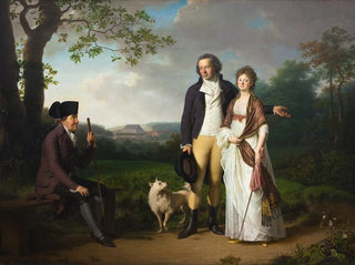 Jens Juel - Niels Ryberg with his Son Johan Christian and his DaughterinLaw Engelke ne Falbe.webp