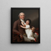 Peter Tutein mit seinem jüngsten Sohn Louis Alexander - Jens Juel — gerahmtes Bild an der Wand