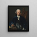 Der Bildhauer Jacques François Joseph Saly - Jens Juel — gerahmtes Bild an der Wand