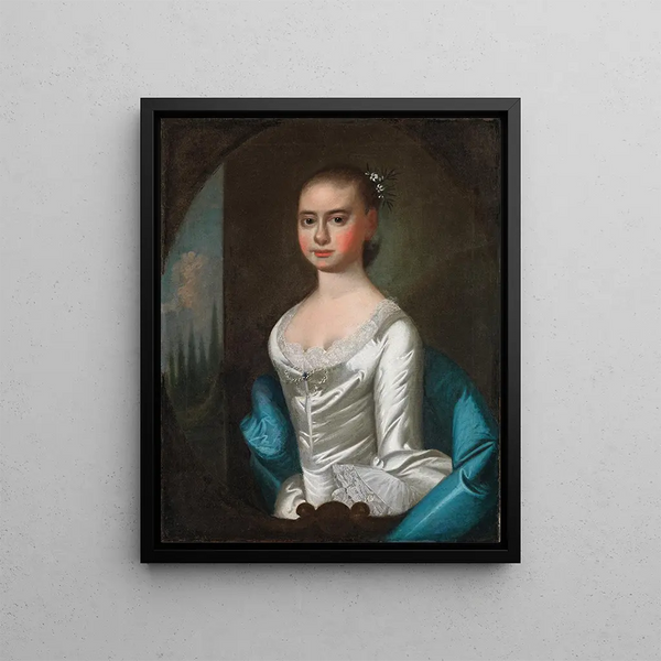 Polly Ouldfield de Winyah von Jeremiah Theus — gerahmtes Bild an der Wand