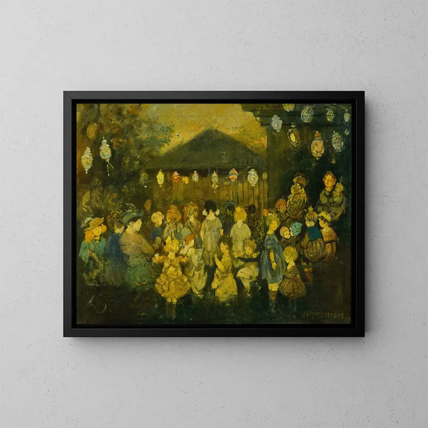Warten auf das Konzert - Jerome Myers — gerahmtes Bild an der Wand