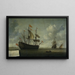 L'arrivée du Royal Charles - Jeronymus van Diest II — gerahmtes Bild an der Wand