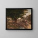 Dorfszene - Jessica Landseer — gerahmtes Bild an der Wand
