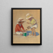 Bauen einer Sandburg - Jessie Willcox Smith — gerahmtes Bild an der Wand