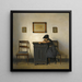 Junge Frau im Interieur - Peter Ilsted — gerahmtes Bild an der Wand