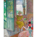 Reproduktion des Gemäldes Junge Frau in einem blumigen Interieur - Henri Lebasque