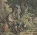 Junger Mann unter einem Baum mit einem Hund und einem Krug - Anthony Andriessen — Ansicht des Kunstwerks