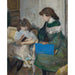 Reproduktion des Gemäldes Junges Mädchen mit Hund (Zwei der Mädchen von Alexandre Natanson) - Pierre Bonnard