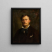 Portrait einer unbekannten Dame - János Donát — gerahmtes Bild an der Wand