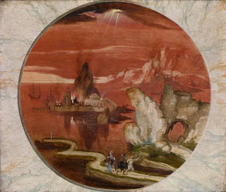 Joachim Patinir - Lot and his Family Flee Sodom and Gomorrah.webp