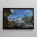 Landschaft am Seeufer - Joachim Patinier — gerahmtes Bild an der Wand